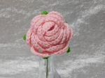 Crochet Closed Rose - Baby Pink